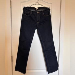 J. Crew factory dark blue straight leg jeans size 28/29
